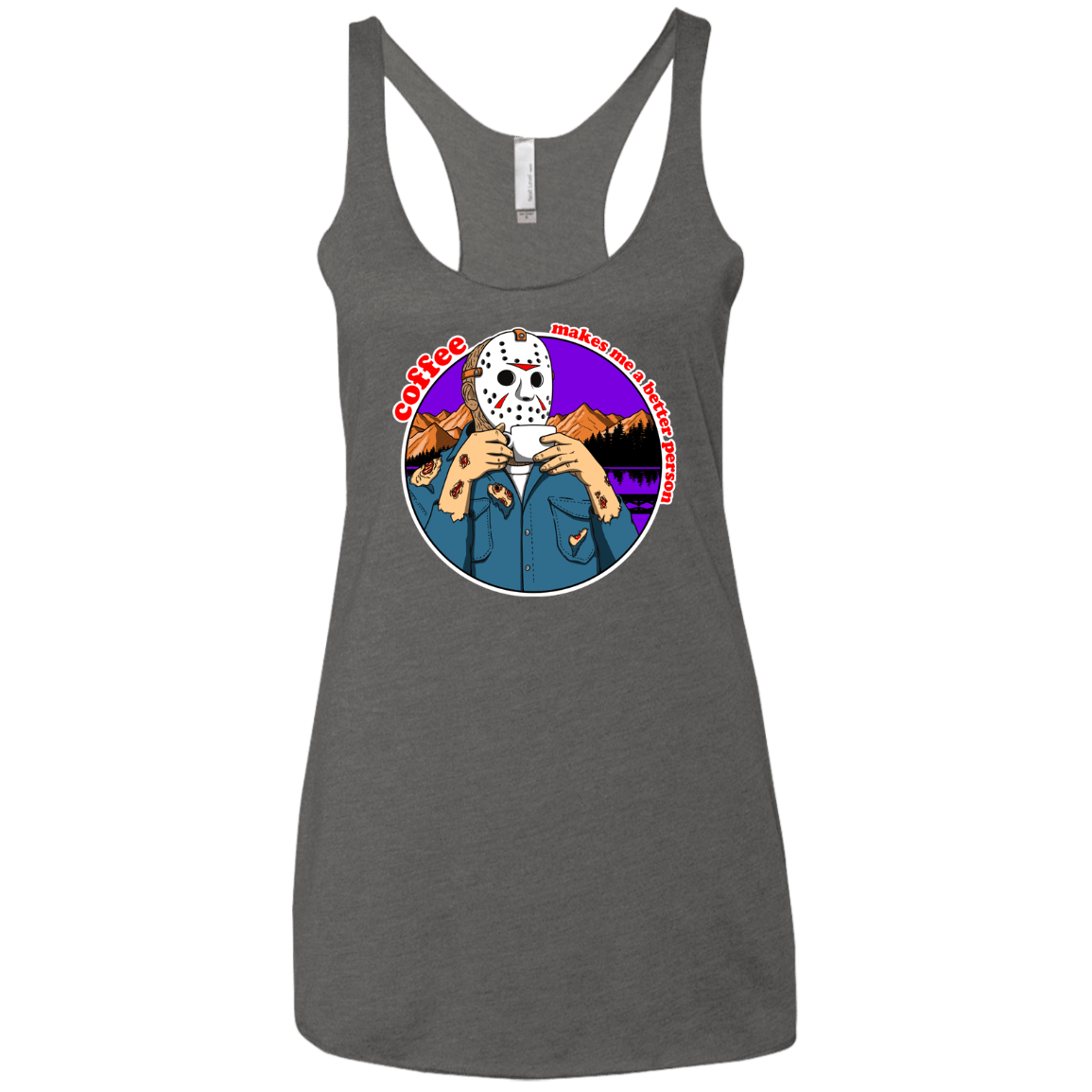 T-Shirts Premium Heather / X-Small Coffee Makes Me Better Women's Triblend Racerback Tank