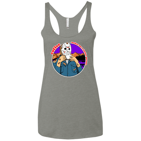 T-Shirts Venetian Grey / X-Small Coffee Makes Me Better Women's Triblend Racerback Tank