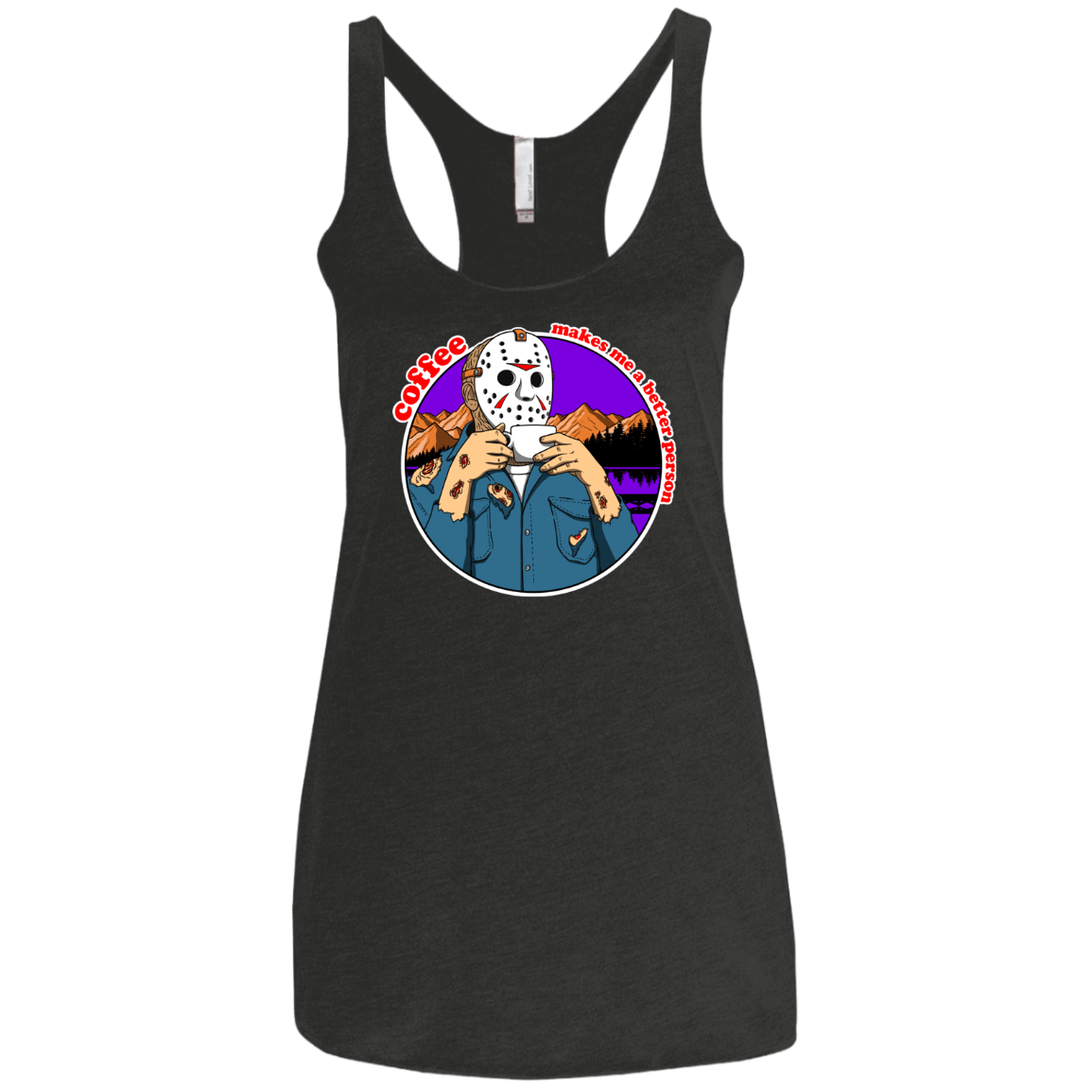 T-Shirts Vintage Black / X-Small Coffee Makes Me Better Women's Triblend Racerback Tank