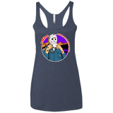 T-Shirts Vintage Navy / X-Small Coffee Makes Me Better Women's Triblend Racerback Tank