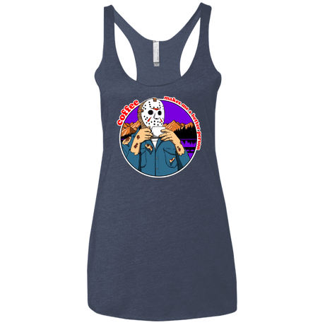 T-Shirts Vintage Navy / X-Small Coffee Makes Me Better Women's Triblend Racerback Tank
