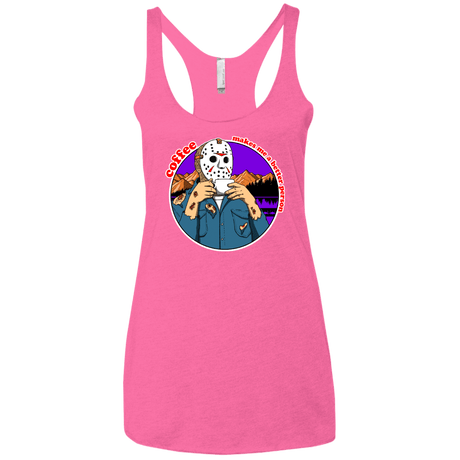 T-Shirts Vintage Pink / X-Small Coffee Makes Me Better Women's Triblend Racerback Tank