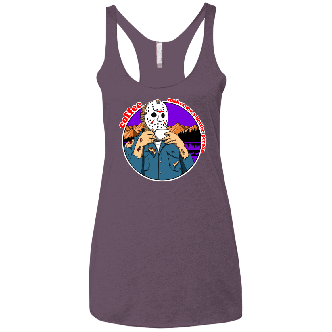 T-Shirts Vintage Purple / X-Small Coffee Makes Me Better Women's Triblend Racerback Tank