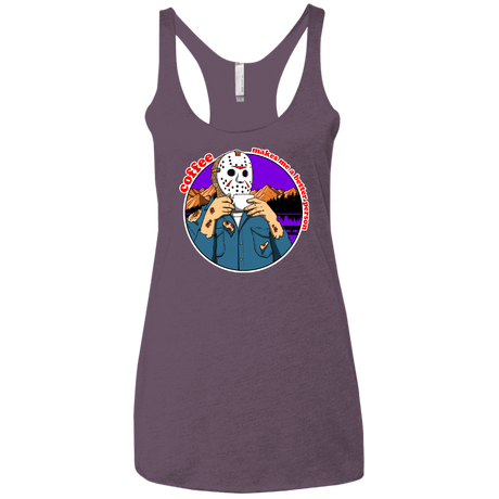 T-Shirts Vintage Purple / X-Small Coffee Makes Me Better Women's Triblend Racerback Tank