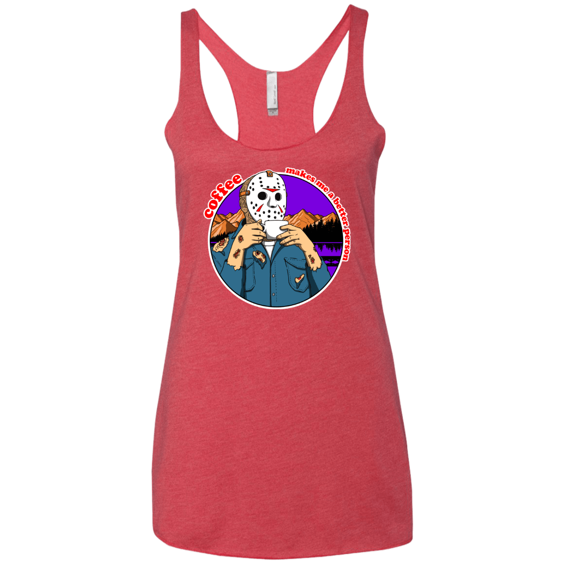 T-Shirts Vintage Red / X-Small Coffee Makes Me Better Women's Triblend Racerback Tank