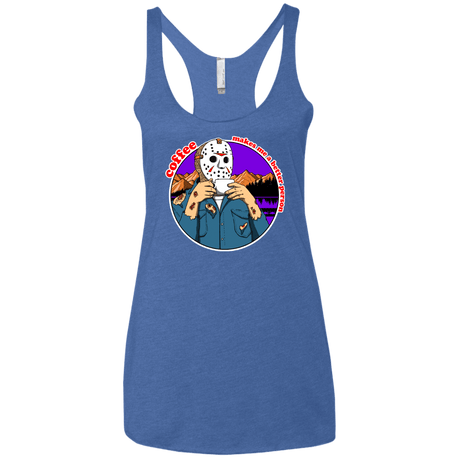 T-Shirts Vintage Royal / X-Small Coffee Makes Me Better Women's Triblend Racerback Tank