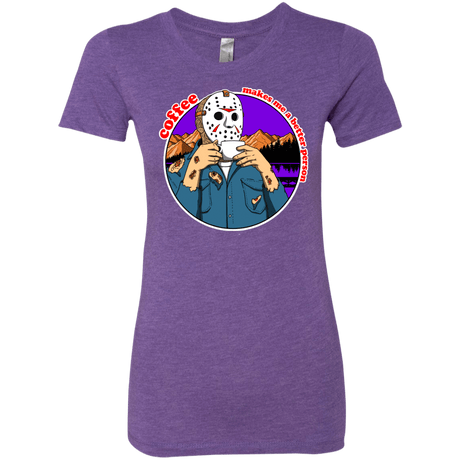 T-Shirts Purple Rush / S Coffee Makes Me Better Women's Triblend T-Shirt