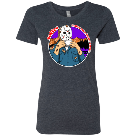 T-Shirts Vintage Navy / S Coffee Makes Me Better Women's Triblend T-Shirt