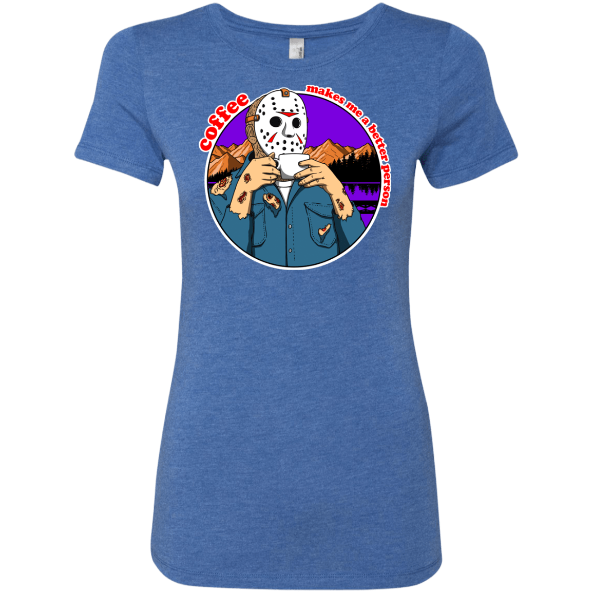 T-Shirts Vintage Royal / S Coffee Makes Me Better Women's Triblend T-Shirt