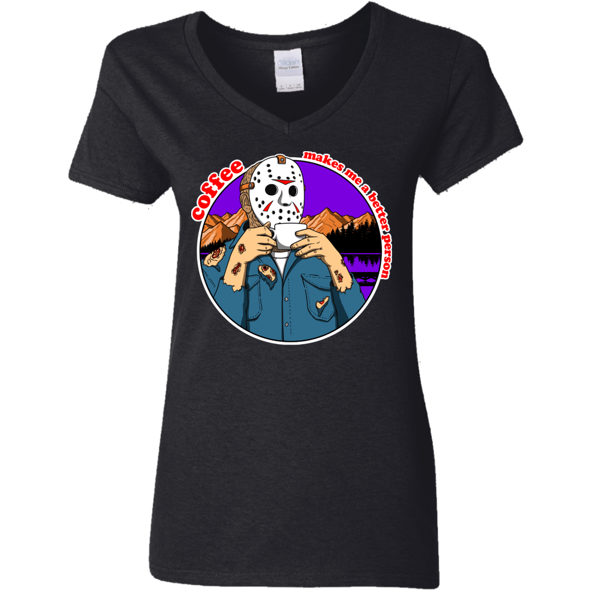 T-Shirts Black / S Coffee Makes Me Better Women's V-Neck T-Shirt