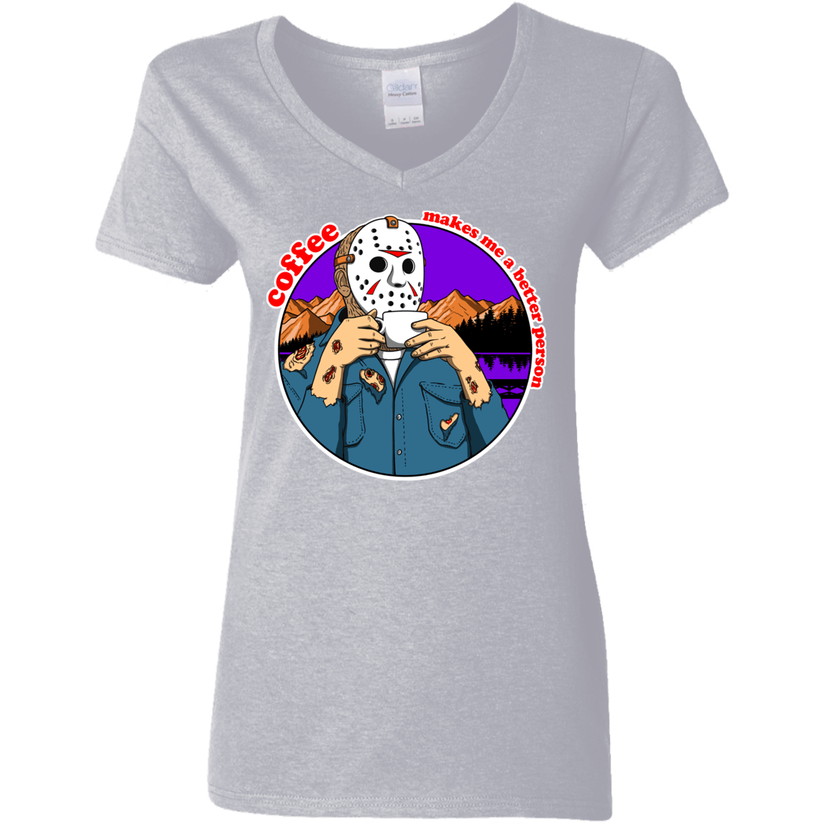 T-Shirts Sport Grey / S Coffee Makes Me Better Women's V-Neck T-Shirt