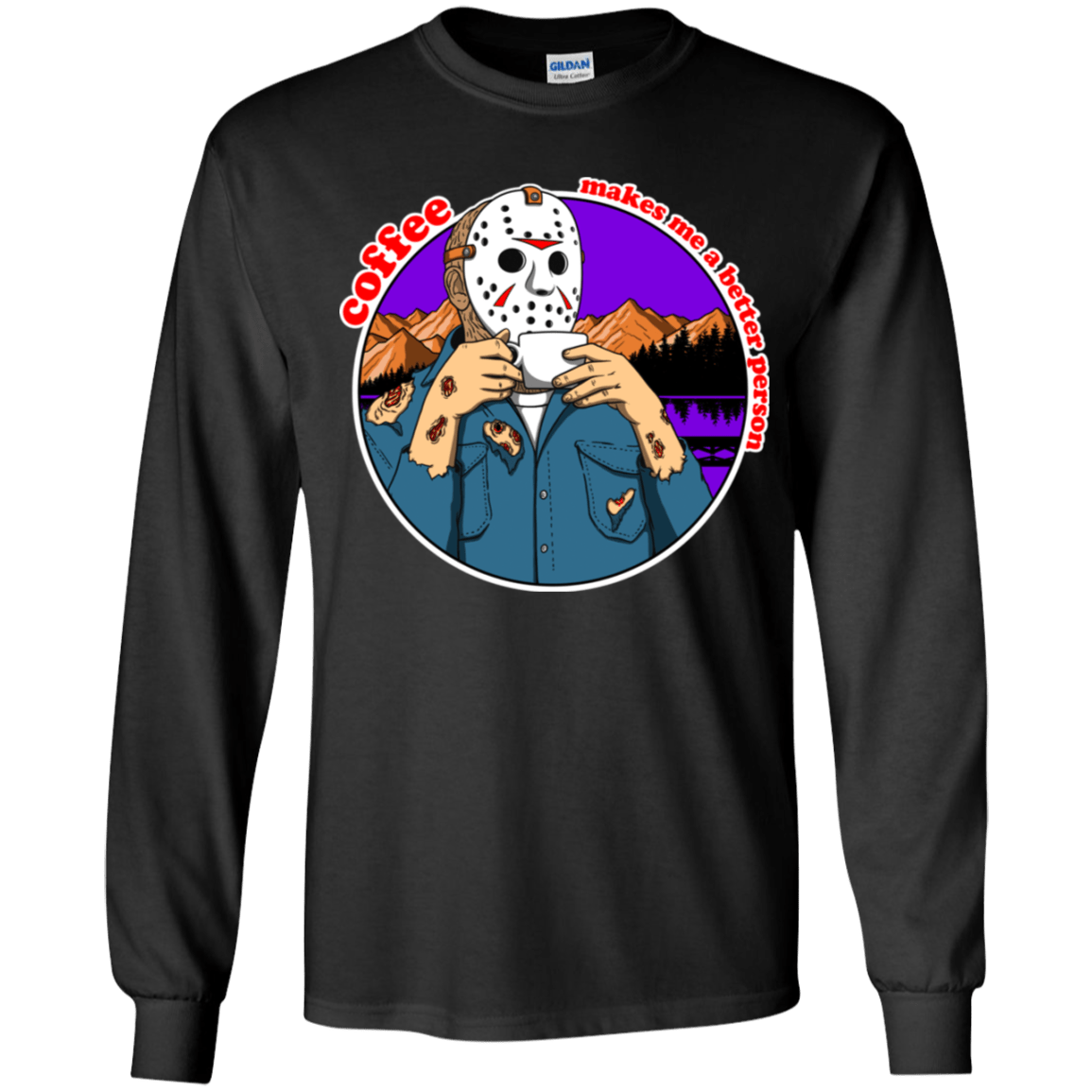 T-Shirts Black / YS Coffee Makes Me Better Youth Long Sleeve T-Shirt