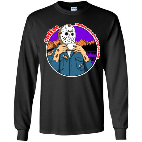 T-Shirts Black / YS Coffee Makes Me Better Youth Long Sleeve T-Shirt