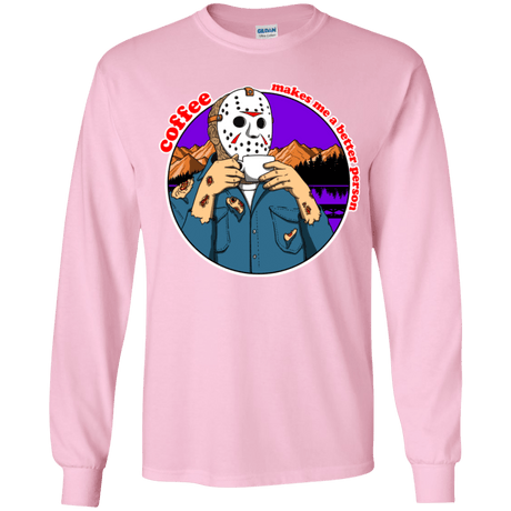 T-Shirts Light Pink / YS Coffee Makes Me Better Youth Long Sleeve T-Shirt