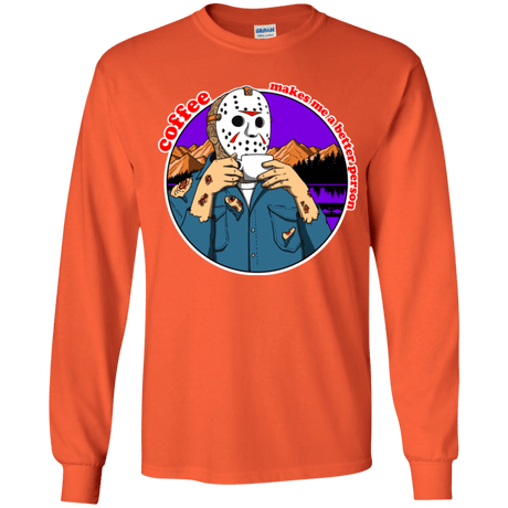 T-Shirts Orange / YS Coffee Makes Me Better Youth Long Sleeve T-Shirt