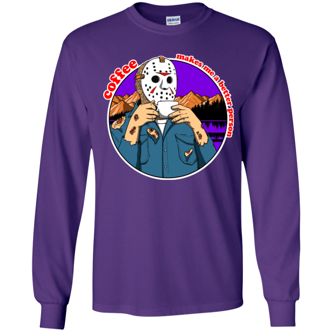 T-Shirts Purple / YS Coffee Makes Me Better Youth Long Sleeve T-Shirt