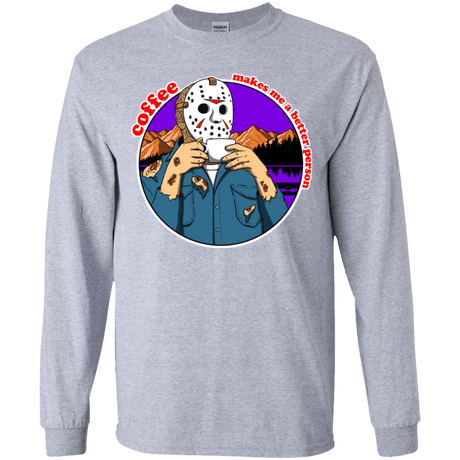 T-Shirts Sport Grey / YS Coffee Makes Me Better Youth Long Sleeve T-Shirt