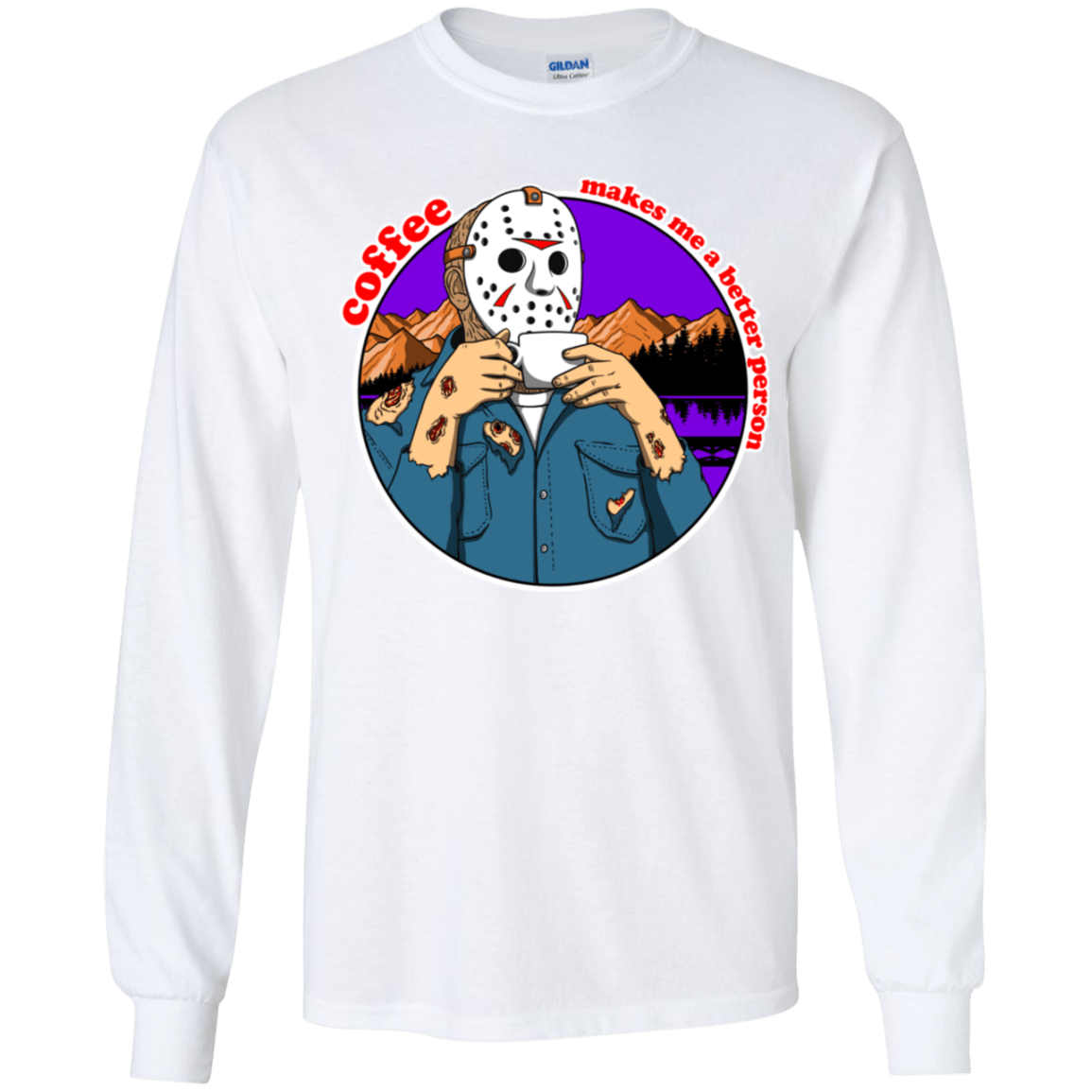 T-Shirts White / YS Coffee Makes Me Better Youth Long Sleeve T-Shirt