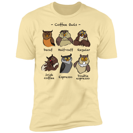 T-Shirts Banana Cream / S Coffee Owls Men's Premium T-Shirt