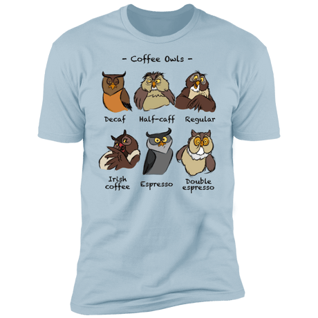 T-Shirts Light Blue / S Coffee Owls Men's Premium T-Shirt