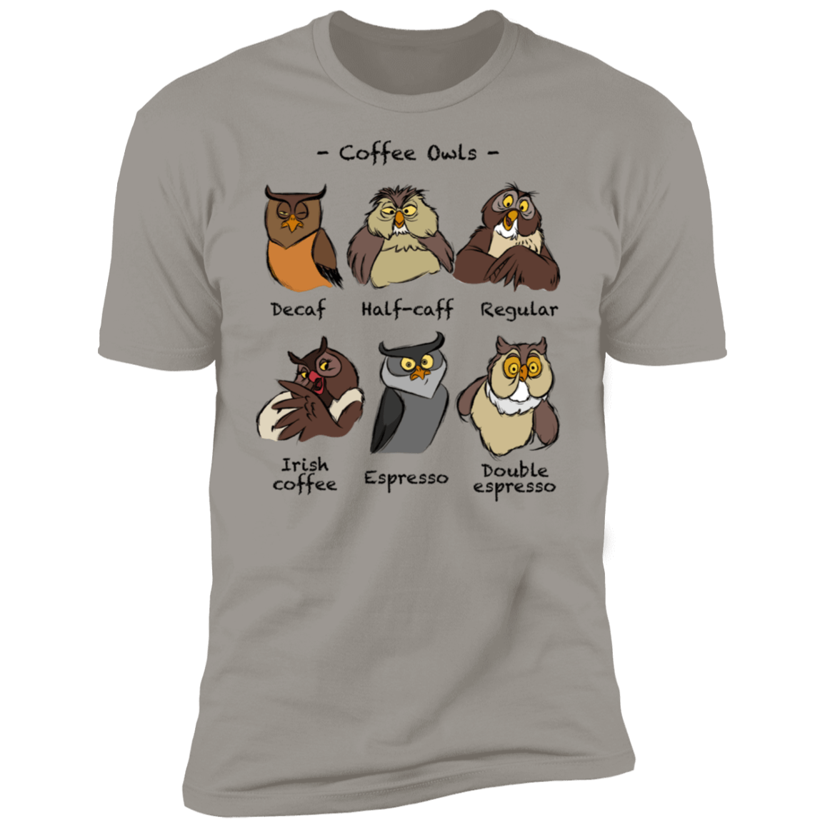 T-Shirts Light Grey / S Coffee Owls Men's Premium T-Shirt