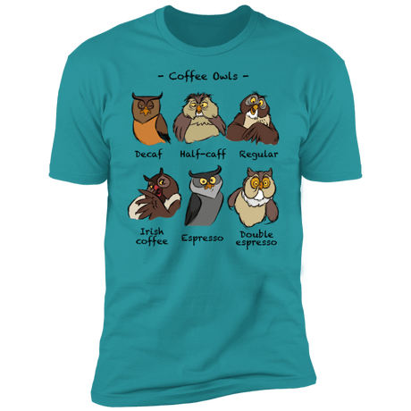 T-Shirts Tahiti Blue / S Coffee Owls Men's Premium T-Shirt