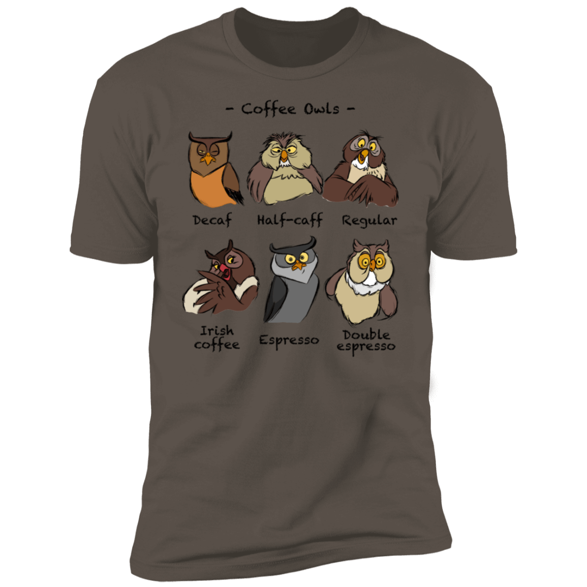 T-Shirts Warm Grey / S Coffee Owls Men's Premium T-Shirt