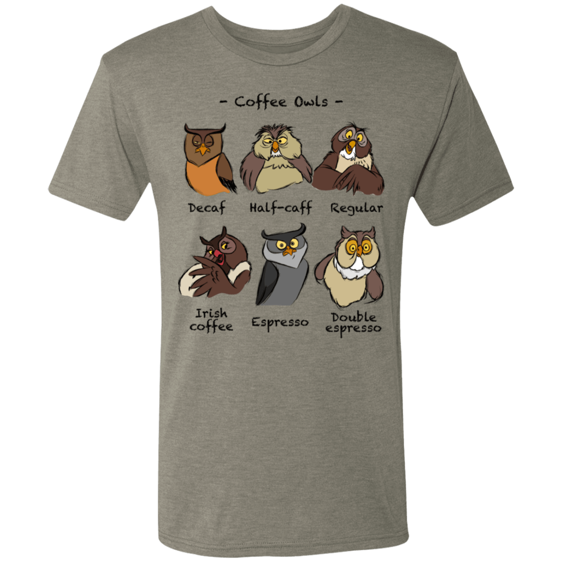 T-Shirts Venetian Grey / S Coffee Owls Men's Triblend T-Shirt