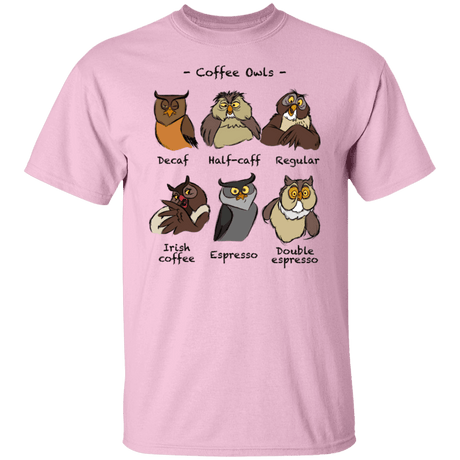 T-Shirts Light Pink / S Coffee Owls T-Shirt