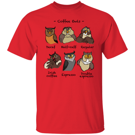 T-Shirts Red / S Coffee Owls T-Shirt