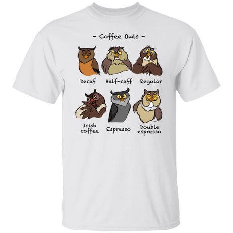T-Shirts White / S Coffee Owls T-Shirt