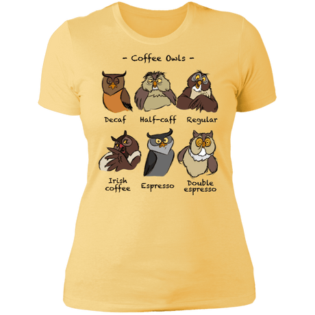 T-Shirts Banana Cream/ / S Coffee Owls Women's Premium T-Shirt