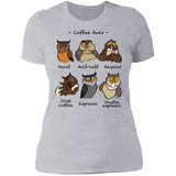 T-Shirts Heather Grey / S Coffee Owls Women's Premium T-Shirt