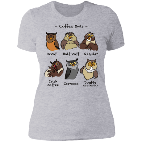 T-Shirts Heather Grey / S Coffee Owls Women's Premium T-Shirt