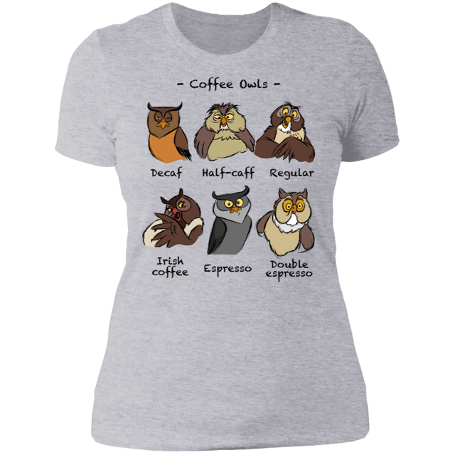 T-Shirts Heather Grey / S Coffee Owls Women's Premium T-Shirt