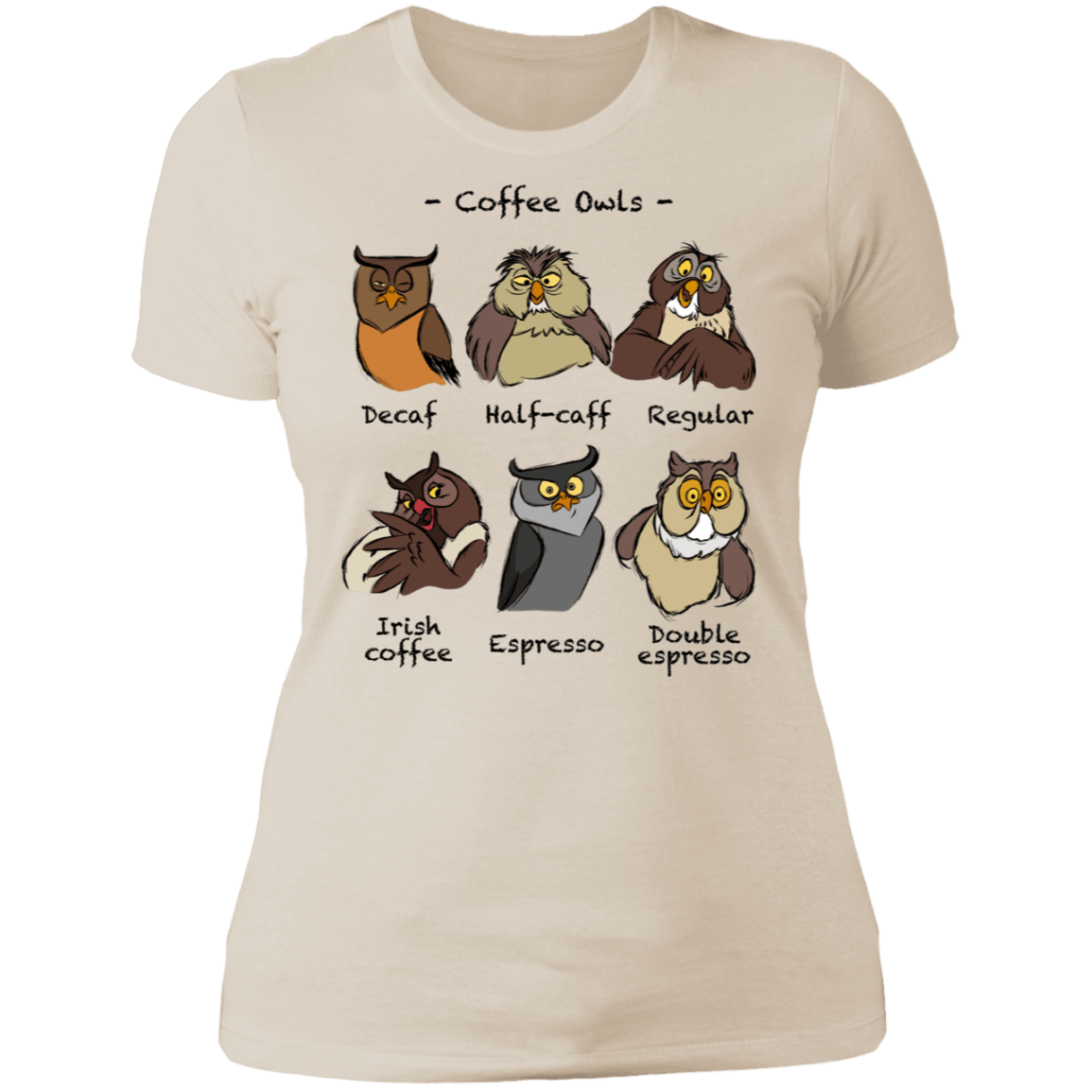 T-Shirts Ivory/ / S Coffee Owls Women's Premium T-Shirt