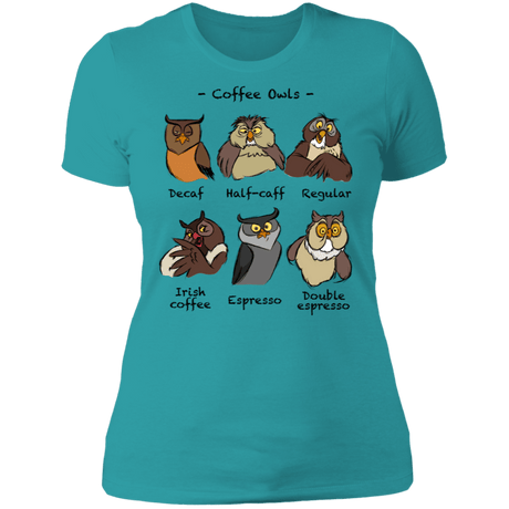 T-Shirts Tahiti Blue / S Coffee Owls Women's Premium T-Shirt