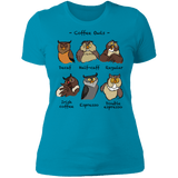 T-Shirts Turquoise / S Coffee Owls Women's Premium T-Shirt