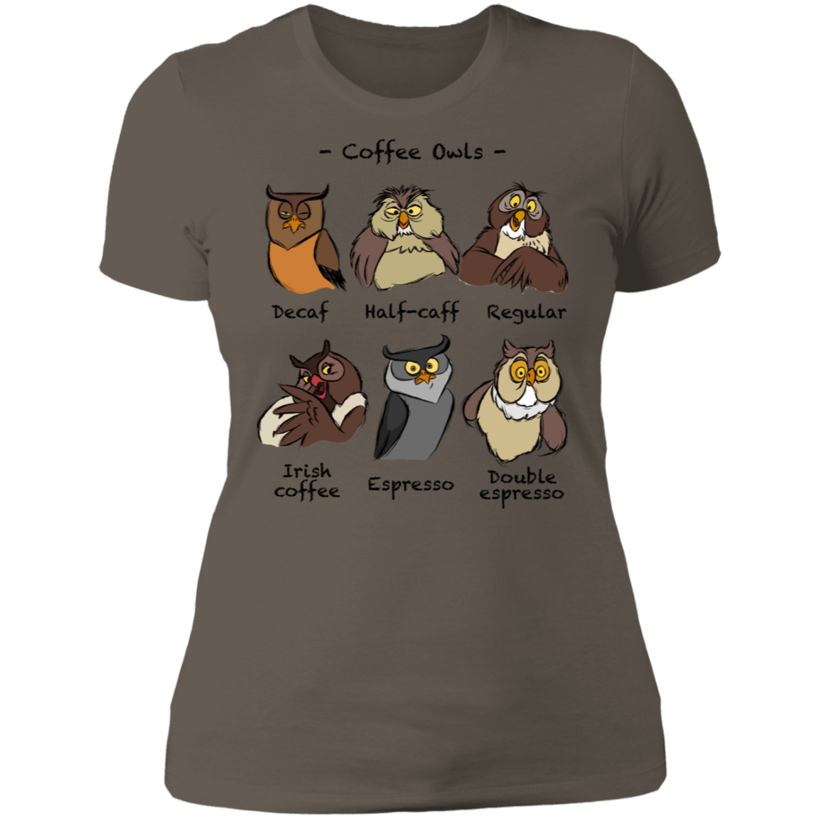 T-Shirts Warm Grey / S Coffee Owls Women's Premium T-Shirt
