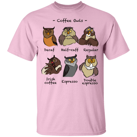 T-Shirts Light Pink / YXS Coffee Owls Youth T-Shirt