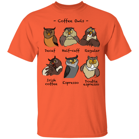 T-Shirts Orange / YXS Coffee Owls Youth T-Shirt