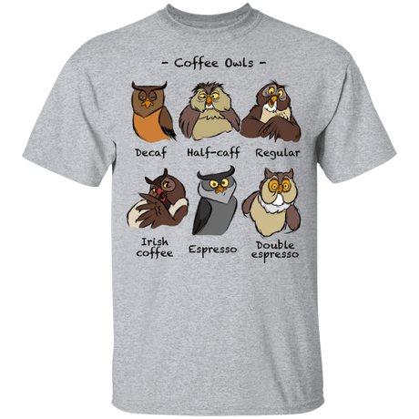 T-Shirts Sport Grey / YXS Coffee Owls Youth T-Shirt