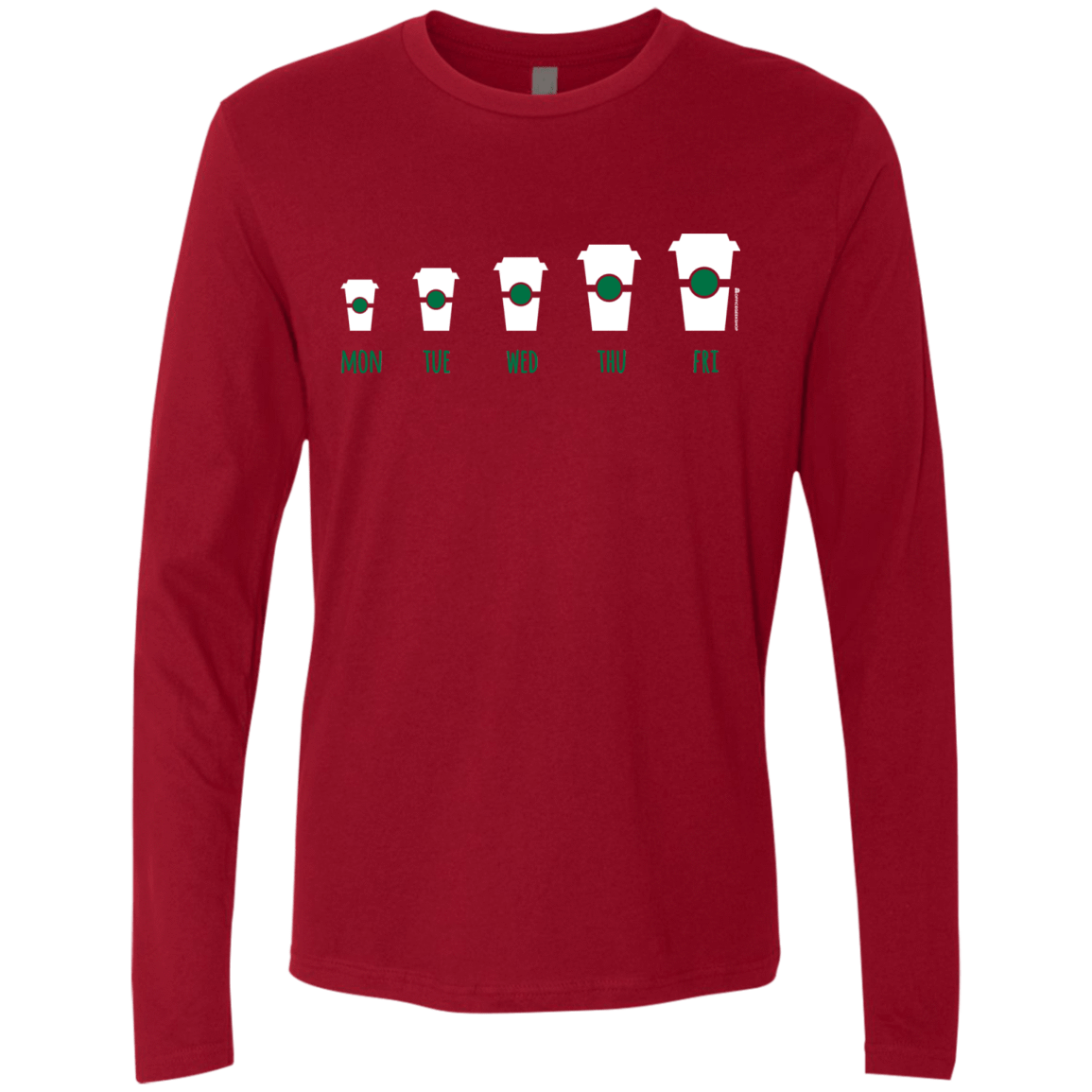 T-Shirts Cardinal / Small Coffee Week Men's Premium Long Sleeve