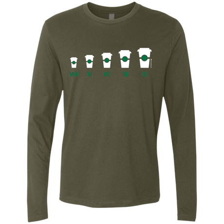 T-Shirts Military Green / Small Coffee Week Men's Premium Long Sleeve