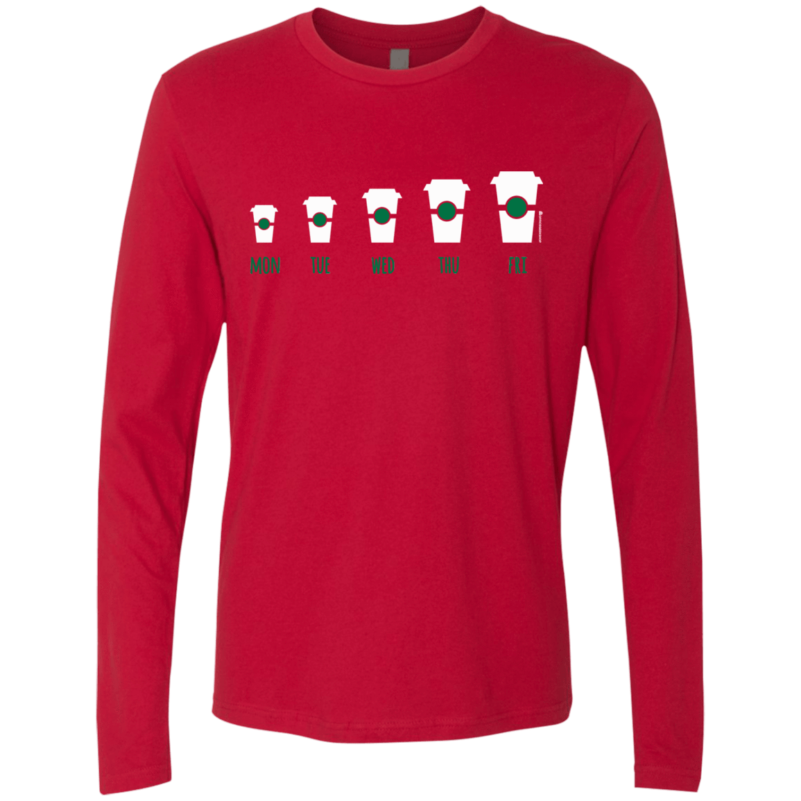 T-Shirts Red / Small Coffee Week Men's Premium Long Sleeve