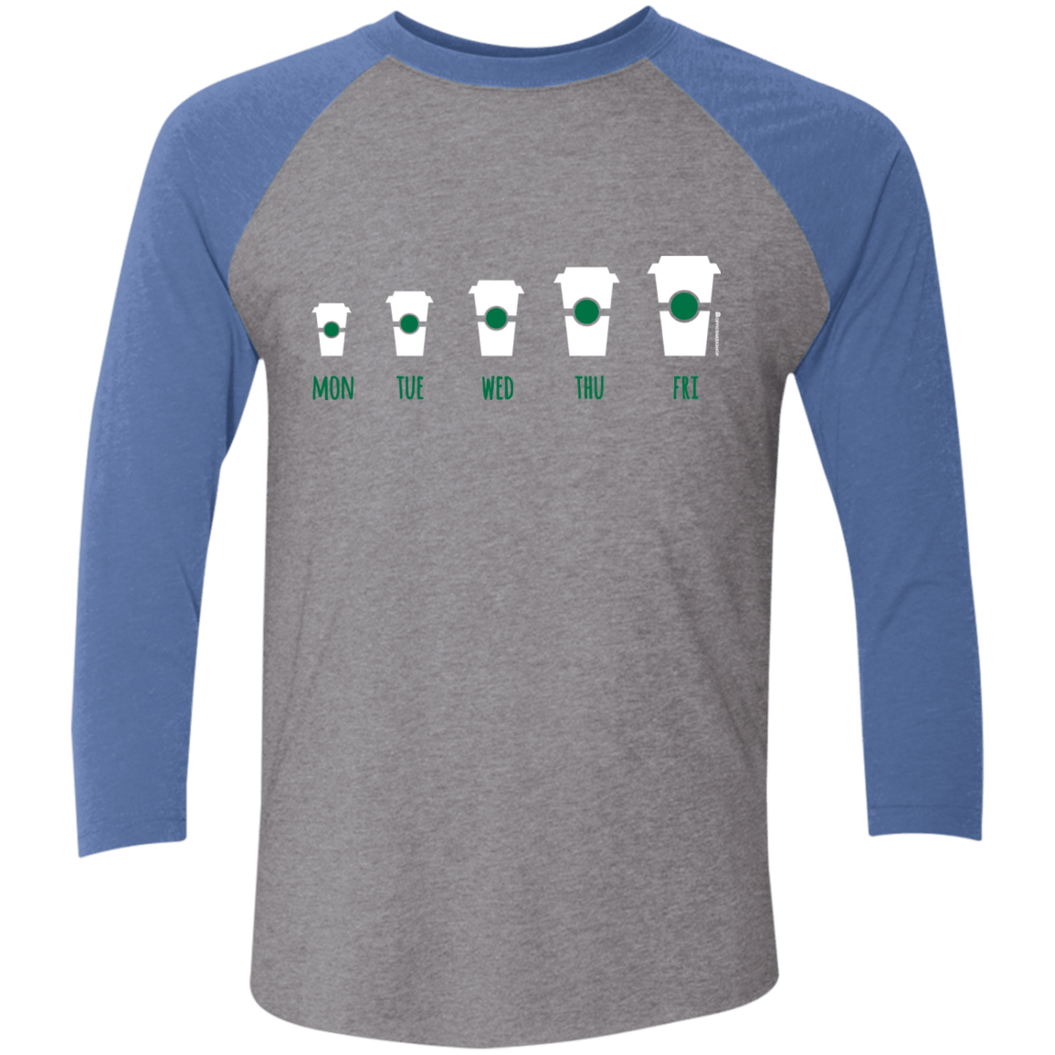 T-Shirts Premium Heather/Vintage Royal / X-Small Coffee Week Men's Triblend 3/4 Sleeve