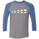 T-Shirts Premium Heather/Vintage Royal / X-Small Coffee Week Men's Triblend 3/4 Sleeve