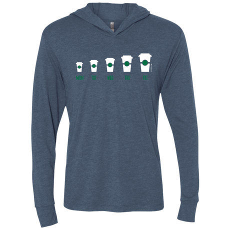 T-Shirts Indigo / X-Small Coffee Week Triblend Long Sleeve Hoodie Tee