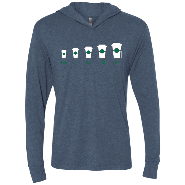 T-Shirts Indigo / X-Small Coffee Week Triblend Long Sleeve Hoodie Tee