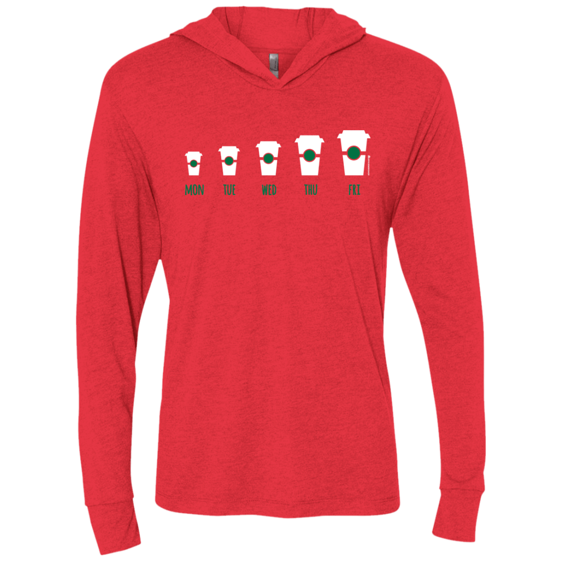 T-Shirts Vintage Red / X-Small Coffee Week Triblend Long Sleeve Hoodie Tee